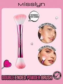 MISSLYN-Double Ended Powder Brush, Multifunctional Makeup Brush,Thick And Soft Fur,Fashionable Powder Brush,Easy To Carry,Double-Ended Brush,Easy To Apply,Daily,Skin-Friendly,Take Powder Evenly,Suitable For Beginners