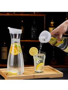 1PC Transparent High Color Value Cold Water Jug, Large Capacity High Temperature Resistant Drop Resistant Drinks Juice Jug, Fruit Tea Kettle, Lemonade Kettle, Zapper - Home Use, Bar, Restaurant, KTV - Multicolor - View 3