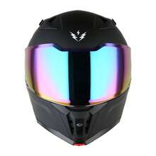 1Storm Motorcycle Modular Flip Up Dual Visor Helmet Street Bike Sun Shield Full Face KT928: Matt Black  + One Extra Clear Shield - L - View 7