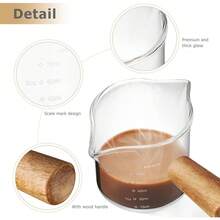 Kichvoe Jarra Medidora Triple Jarra de Vidrio con para Espumar Leche Vertedor de Leche Vaso de para Espresso 2 Paquetes 75Ml - 1 - Ver 10