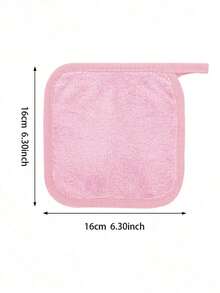 1pcs Makeup Remover Pad With Wrapped Design, Reusable Makeup Remover Towel, Slouchy Makeup Remover Towe - Hot Pink - View 3
