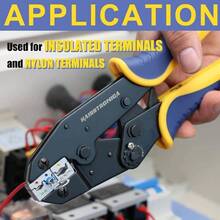 Crimping Heat Shrink Connectors - AWG 22 - 10 Ratchet Wire Terminal Crimper - Ratcheting Crimper Tools - Available Insulated Nylon Connectors And Electrical Wire Connectors - 8327 - 絕緣/尼龍端子壓接模具 B - 查看 4