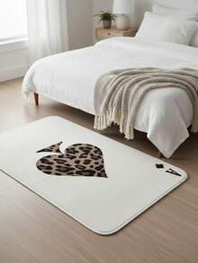 1pc Autumn Carpet, White Rug, Playing Card Theme, Party Photo Prop, Decorative Carpet, Bedroom Decor, Small Rug, Carpet, Home Decor, Living Room Carpet, Small Living Room Rug, Bedroom Carpet, Living Room Home Decor, Outdoor Rug, Washable Carpet