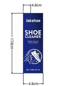 1 pieza Limpiador de zapatos blanco Jakehoe es un agente de limpieza de zapatos portátil, de espuma sin agua, que elimina suavemente las manchas