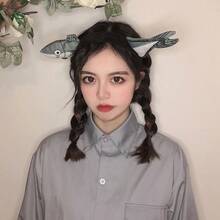 1pc/2pcs Cute Carrot & Salted Fish Cartoon Headband, Korean Style Creative Funny Headwear, Fashion Versatile Hair Hoop, Hair Band, Hairband For Women