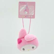 Sanrio My Melody 50th Anniversary Peach Pendant, Cute Plush Charm with Peach-Themed Design, Soft Short Plush Material Stuffed with PP Cotton, Adorable Bow & Frill Details, Lightweight Bag/Key Accessory for/Pody & Adults, Durable Stitching, Key, for Fans/Podyguy, for Shaion, Key, for Fans, for Gurody） Collectible - 彩色 - 查看 2