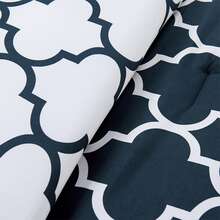 Elegant Comfort All Season Ultra Soft 3pcs Geometric Trellis Comforter Set, Down Alternative Breathable And Comfortable Quilt Luxury Hotel Quality 3 Piece Full/Queen, King/California King And Twin/Twin XL Size Bed Includes 1 Comforter And 2 Pillowcases Bedding Set, Christmas Decorations Gifts, Cozy Winter Styles, Holiday Décor - 海軍 - 查看 4