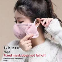 1个防风面罩，二合一保暖加厚护耳面罩，适合秋冬季骑行，男女通用 - 彩色 - 查看 6