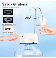 Bomba dispensadora de agua eléctrica, recargable, portátil, dispensador de agua portátil recargable por USB-C para uso doméstico - Blanco - Ver 5