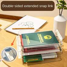 Organizador De Almacenamiento De Archivos De Plstico Transparente Caja De Almacenamiento De Documentos Contenedor Almacenamiento Ligero Impermeable Papel Fotogrfico Caja Portatil - predeterminado - Ver 7