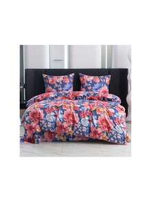 3D Garden Bedding Set, 160x200cm, Includes 2 Pillowcases 70x80cm - Multicolor - View 1