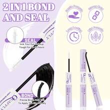 570 Pcs DIY Lash Clusters Kit, 30D~100D Pre Map Volume Eyelash Clusters Kit,Mix Lengths Individual Extensions With Dual End Bond And Seal And Tweezers For DIY At Home Use (8-16mm ) - màu đen - Xem 7