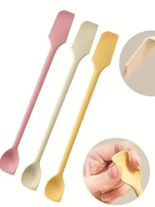 1pc/Green 1pc/Pink 1pc/White 1pc/Yellow/4pcs Multifunctional Silicone Jam Scraper, Mini Wire Grater With Dual Heads And Two-In-One Cooking And Fruit Jam Spatula - Multicolor - View 12