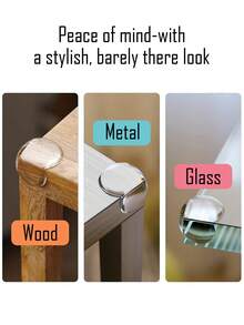 1/4/12 Stücke transparente Tischeckenschützer - verstärktes Design - Haustier-Sicherheitsstoßfänger, rutschfeste Möbelkantenschutz für Tische, Stühle, Betten - Stöße vermeiden (rund, L-förmig)