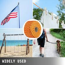 9/16 Inch Double Braid Polyester Rope, 200 Feet Nylon Tension Rope, 1100 Lbs High Strength Polyester Cargo Sail Rope (9/16 Inch-200 Feet) - 9/16 Pulgadas - View 7