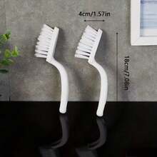 1 Stück weiße Fugenreinigungsbürste, geeignet für Haushaltsreinigung von Fugen, Badezimmerfliesen-Ecken, harte Borsten Bürste für Toilette, Bodenfugen, Badezimmer-Fugenpflege