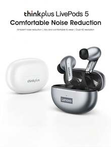 Lenovo Auriculares intrauditivos Bluetooth Lenovo ERAZER EP118, inalámbricos con batería de larga duración, cancelación de ruido, resistentes al agua, ideales para deportes y juegos.