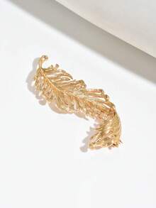 2025新款优雅复古胸针，多种款式可选：3D立体花卉、金色水钻蝴蝶结、几何图形、镶钻嘴唇、DIY手绘滴油蜜蜂、蜜蜂、昆虫、大黄蜂、镶钻鱼眼、金色花朵、白色玉兰花、羽毛、太阳、逗号、邪眼、树叶、鹿角。高品质，适合节日、派对、晚宴、情人节、感恩节、母亲节等场合的礼物。 - 金色 - 查看 4