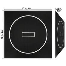 10x10 Ft Wrestling Mat, Martial Arts Thick Mat For Home Gym Workouts Exercise, Waterproof PVC Roll-Up Training Mats With Circles, For Gymnastics, Tatami, Jiu Jitsu BJJ MMA Judo, Boxing, Black - 10x10 Ft - View 10