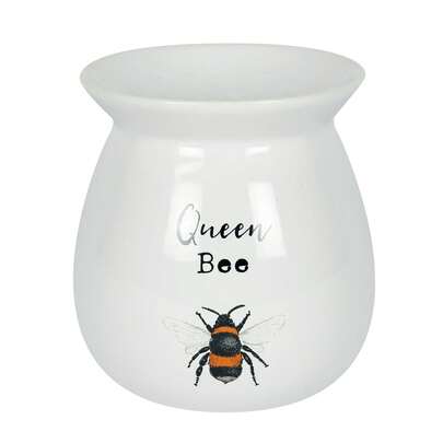 Something Different Ceramic Queen Bee Oil Burner & Wax Melts Set (White/Orange/Black) - 100% Mixed - (SD10065)