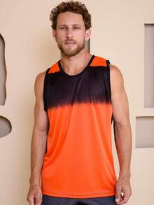 Men's Sublimated Grade Breathable Tank Top For Workout Gym Simple Summer Regular Fit No Halloween - 橘色 - 查看 5