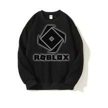 RobloxS-1  Pullover Sweatshirts Unisex Long Sleeve O-Neck Casual Top Sweatshirt Men & Women Graphic Sweatshirts Printed Funny Sweatshirts Spring Autumn And Winter Streetwear Clothes For Male & Female - 黑色 - 查看 1