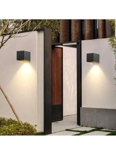 LED Wand Light, Square Up Down Lighting Outdoor Lamp, Waterproof Porch Verlichting Home Patio/Yard/Garden/Stairway/Street/Living Room/Bedroom/Kitchen/Bathroom/Hallway/Corridor, Choose Material As Needed view 11