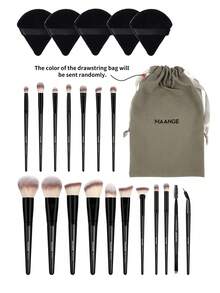 MAANGE 18/21/22/30pcs Professional Makeup Brush Set, Includes Brush Bag, Makeup Sponge, Soft Fiber Material, Portable, Contains Foundation Brush, Eyeshadow Brush, Blending Brush, Eyebrow Brush, Travel Makeup Brush Set, Makeup Brush Set, Makeup Brush Kit, Complete Makeup Brush Set, Makeup Set, Makeup Brush Gift Set,Giveaways,Professional Makeup Brushes,Complete Makeup Set - Black - View 13