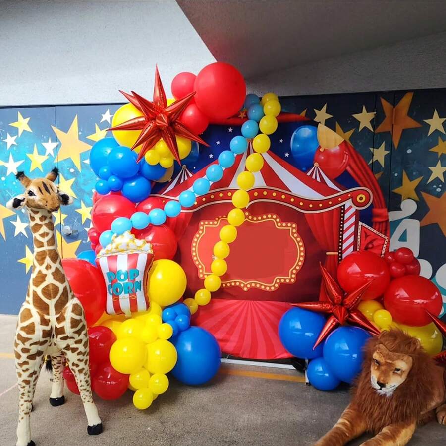 40pcs Red, Yellow, Blue Balloon Set, 10inch Latex Balloons. Suitable For Weddings, Birthdays, Anniversaries, Graduations, Etc. - Multipurpose Indoor Celebration Decor, Birthday Balloons - Multicolor - View 1