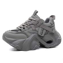 Dad Shoes For Women Summer Mesh Breathable Versatile Dad Shoes Student Sports Casual Shoes Elegant Women's Shoes - 灰色雙網 - 查看 5