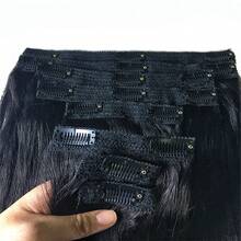 BINF Natural Straight Clip In Human Hair Extensions 120G 8Pcs/Set Silky Straight Brazilian Virgin Full Head Clip-On Hair Piece For Women Invisible Seamless Clip In Straight Hair Extensions Real Human Hair 8pcs Per Set With 20 Clips Double Weft Invisible Natural Straight Seamless 8pcs Double Weft - Kẹp tóc thẳng - Xem 6