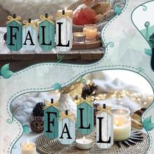 4 Pcs Blue Fall Decorations Home, Thanksgiving Blue Fall Sign Wooden Tiered Tray Decor Vintage Farmhouse Table Decor Autumn Harvest Tabletop Centerpieces Home Kitchen Indoor Mantel