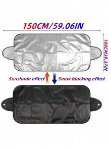 Car Snow Shield BYD Front Glass Cover Silver Cloth Enlarged Thickened Reflective Anti-Freeze And Snow Cover Half Cover Winter Sunshade