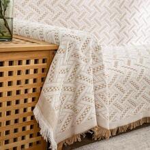 Slipper Chair Cover Sheet Blanket, Reversible Anti Slip Throw Cushion Covers Single Chair Recliner Armchair Ottomans Furniture Decorations Protector Slipcover White Khaki, 51x71 - Kaki Trắng + 51" x 71" - Xem 7