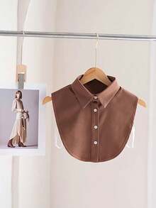 Áo sơ mi nữ màu nâu cổ rời kiểu retro - Phong cách cổ điển, ấm áp và thời trang, thích hợp để mặc nhiều lớp, làm từ chất liệu polyester, nên giặt tay hoặc giặt khô, trang phục thường ngày, áo sơ mi kiểu retro, vải polyester, cổ áo rời dành cho nữ, cổ áo có thể điều chỉnh, vai có thể tháo rời, kiểu vai phù hợp cho trang phục trang trí Giáng sinh. - Nhiều màu - Xem 4