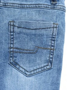 Boys' Fashion Distressed Denim Jeans, Cotton Stretch Casual Comfortable Fit, Light Blue Wash - Medium Wash - View 10