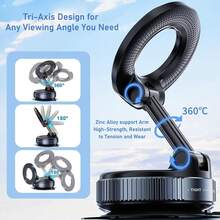 Upgraded 360° Nano Gel Vacuum Magnetic Phone Holder, Car Phone Holder , Suction Cup Phone Mount For Car/For IPhone 17 Pro Max - màu đen - Xem 8