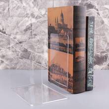 Kioneer 3 Pairs Acrylic Bookends Clear Book Ends For Shelves,Plastic Non-Slip Bookend Bedroom Library Office School And Desktop Organizer - Trong sáng - Xem 5