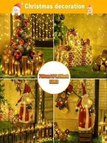 一套太阳能灯串，8种户外防水照明模式，铜线灯，50-300颗LED灯珠，可DIY，适用于花园、庭院、露营、派对、婚礼、圣诞树、圣诞节、万圣节、情人节装饰（暖白/白/彩色/粉色/蓝色/红色）