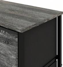MU:4LIFE Organizador Cajonera De 3 Cajones y 3 Estante de Almacenamiento para Hogar Y Oficina, Organizador De Estructura Metal y Cajones De Tela Lino Poliéster y Tela No Tejida (Blanco crema) - Roble Negro - Ver 8