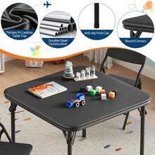 Folding Table And Chairs Set, Activity Table And Chairs Set For Dining Room,Daycare,Classrooms - Black - View 3