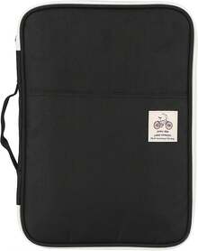 Bolsa de Documentos A4 para Portátil con Cremallera Organizador de Archivos Portátil Impermeableúltiples Bolsillos Carpeta para Viaje Negocios(Negro) - prado verde - Ver 1