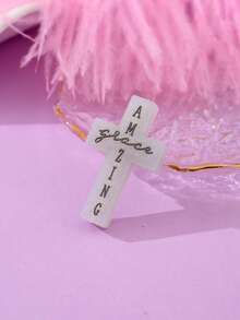 1/5/10pcs Fashionable Cartoon Halloween Cross PVC Soft Rubber DIY Accessories For Beading, Suitable For Family, Couples, Friends Handmade Jewelry Making Pendant, Necklace, Earrings, Keychain, Phone Chain, Decorative Gifts