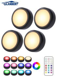 GLANBERT Luces LED decorativas inalámbricas para automóvil con control remoto, luces LED ambiente táctiles de alta luminosidad y multimodales, luces LED RGB de 13 colores cambiantes para el interior del automóvil, decoración para el espacio debajo del asiento