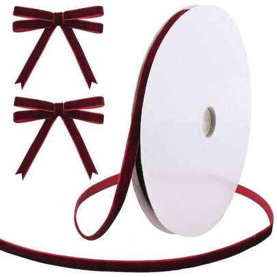 25 ياردة من شريط الفيلكرو البني لشجرة عيد الميلاد، بعرض 3/8 و 1/4 بوصة، شريط فيلكرو لتزيين هدايا وأعمال يدوية وإكليل الأعياد والديكورات (بني)