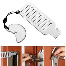 5PCS Portable Door Lock Hardware Security Tool For Home Privacy Travel Hotel - Silver - View 1