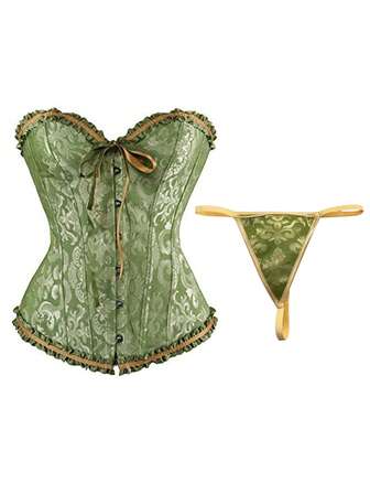 Women's Vintage Corset Tops Bustier Shapewear Lingerie Lace Up Overbust Corset Bustier Going Out Top