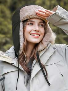 CAMEL CROWN 帽子雷锋帽男女秋冬季新款加绒保暖防风防寒骑行护耳棉帽