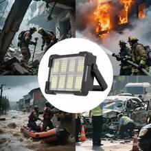 1/2pcs Outdoor Solar Powered Lighting Lamp, Portable LED Handheld Lamp With 144 LEDs, 8 Modes, Sturdy ABS Waterproof Housing, Suitable For Outdoor, Home, Travel, Camping, Fishing And Emergency Lighting, 3*1200mAh Rechargeable Battery For Long-Lasting Illumination, Supports Solar Charging, Type-C And USB Power Bank Charging, Compact Design, High-Quality Solar Power Bank, Essential For Hikers