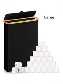 Cesta de almacenamiento de papel higiénico grande con tapa, organizador de papel higiénico delgado, puede contener hasta 20 rollos regulares o 15 rollos mega. Decoración del hogar y del baño, organizador del baño, decoración de otoño, de vuelta a la escuela - Multicolor - Ver 19